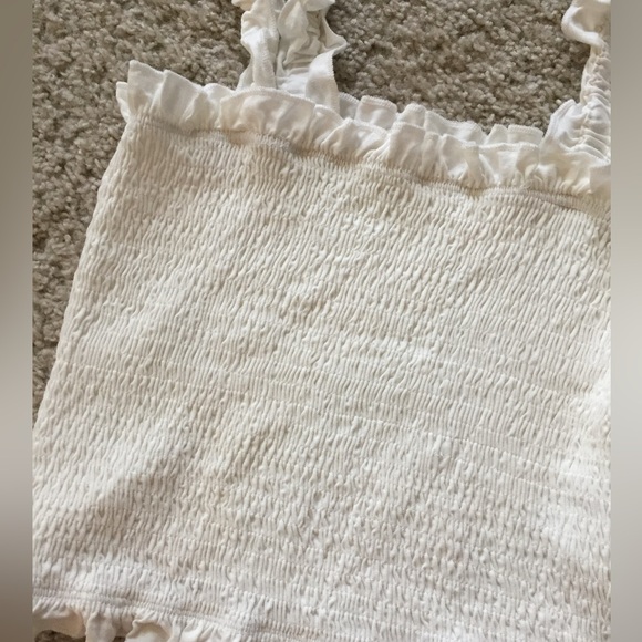 White Ruffle crop top - Picture 2 of 2